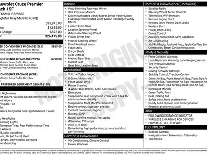 Used 2017 Chevrolet Cruze Premier w/ Enhanced Convenience Package