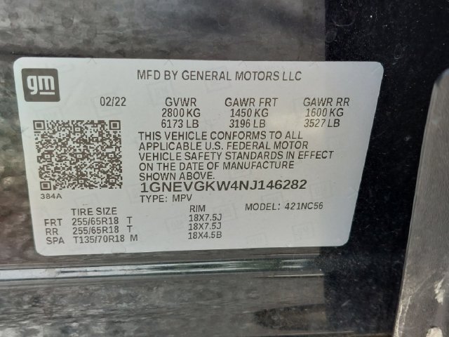 Certified 2022 Chevrolet Traverse LT AWD/4WD image 39
