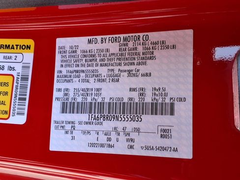 Certified 2022 Ford Mustang Mach 1 RWD image 29