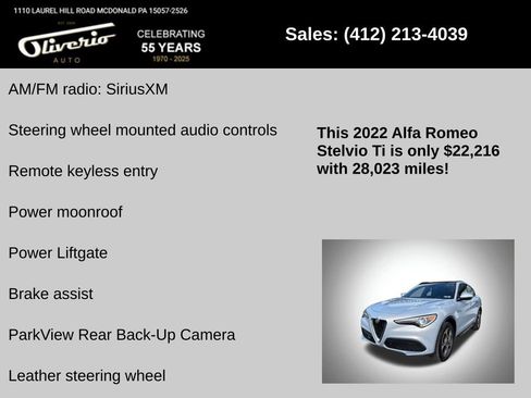 Used 2022 Alfa Romeo Stelvio Ti AWD/4WD image 10