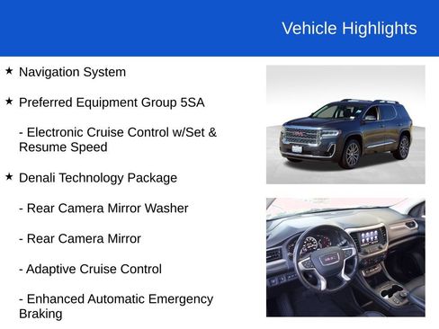Used 2022 GMC Acadia Denali w/ Denali Technology Package FWD image 11