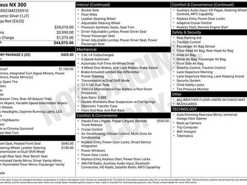 Used 2021 Lexus NX 300 AWD w/ Accessory Package 2 image 11