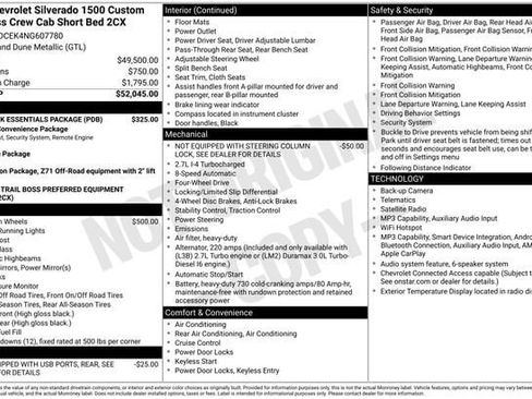 Certified 2022 Chevrolet Silverado 1500 Custom Trail Boss w/ LPO, Dark Essentials Package AWD/4WD image 32