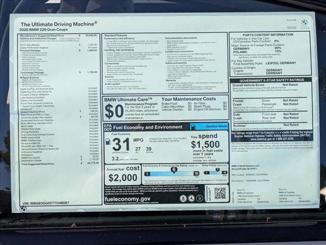 Used 2026 BMW 228i w/ Technology Package FWD image 18
