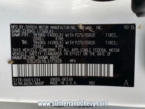 Used 2020 Toyota Sequoia Limited AWD/4WD image 57