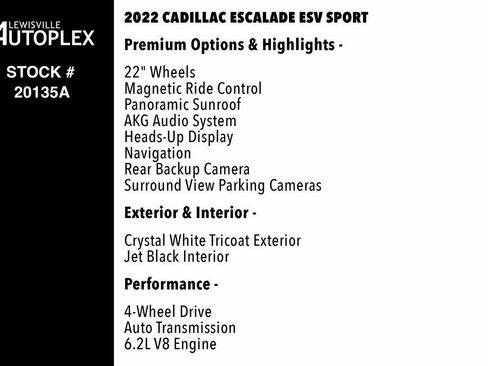 Used 2022 Cadillac Escalade ESV Sport image 2