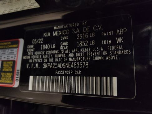 Used 2022 Kia Rio S FWD image 33