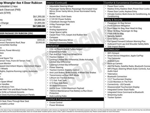 Used 2024 Jeep Wrangler Unlimited Rubicon 4xe AWD/4WD image 2