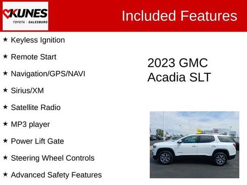 Used 2023 GMC Acadia SLT AWD/4WD image 3