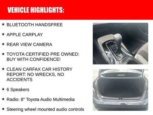 Certified 2024 Toyota Corolla LE FWD image 9