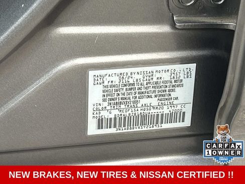 Certified 2025 Nissan Sentra S FWD image 10