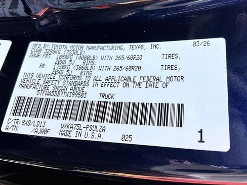 New 2026 Toyota Tundra Limited AWD/4WD image 20