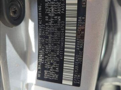 Used 2022 Toyota Camry SE w/ Convenience Package FWD image 2