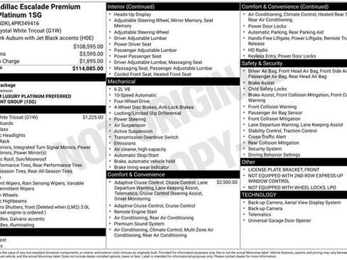 Certified 2023 Cadillac Escalade Premium Luxury Platinum image 34