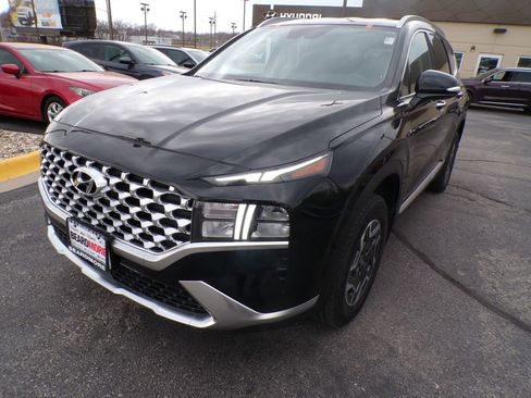 Used 2021 Hyundai Santa Fe Blue image 1