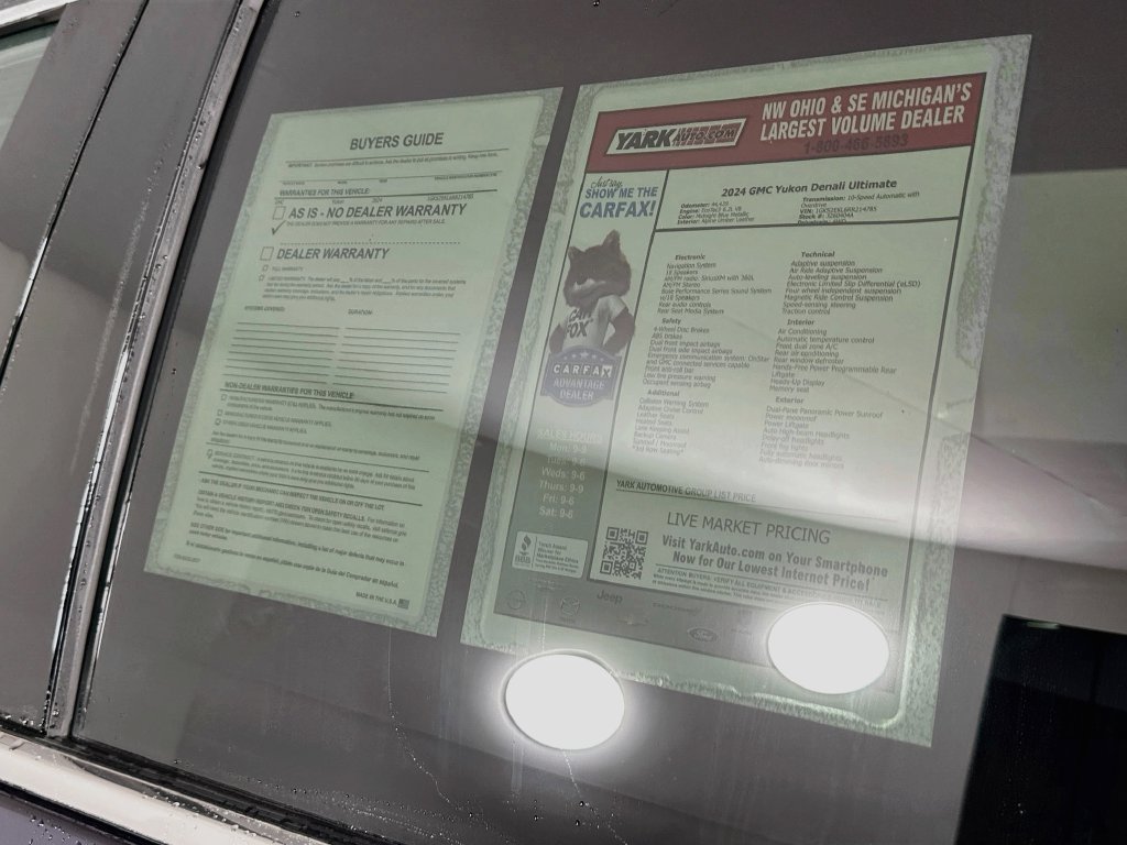 Used 2024 GMC Yukon Denali Ultimate w/ LPO, Floor Liner Package AWD/4WD image 15