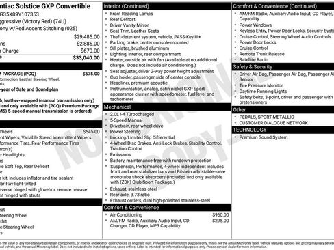 Used 2009 Pontiac Solstice GXP w/ Premium Package RWD image 11