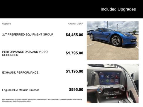 Used 2016 Chevrolet Corvette Stingray Coupe w/ 2LT Preferred Equipment Group RWD image 5