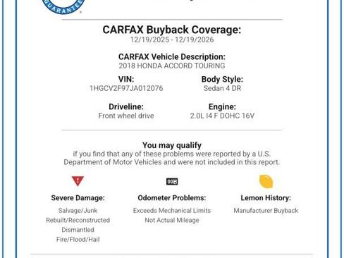 Used 2018 Honda Accord Touring image 2