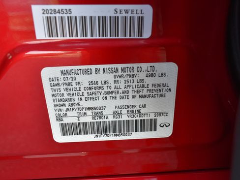 Used 2021 INFINITI Q50 Red Sport 400 w/ Proactive Package image 46