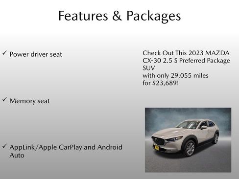 Certified 2023 MAZDA CX-30 AWD 2.5 S w/ Preferred Package image 4