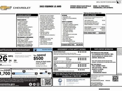 Used 2023 Chevrolet Equinox LS w/ Driver Confidence II Package image 3