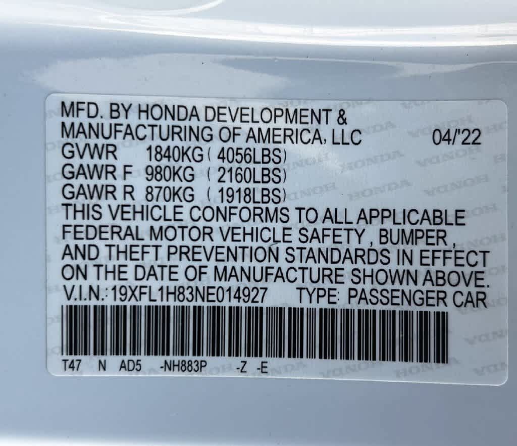 Used 2022 Honda Civic Sport Touring image 22
