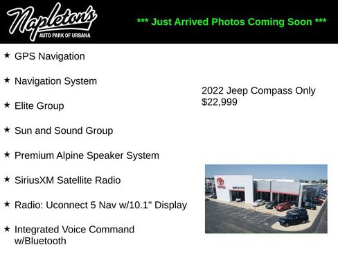 Used 2022 Jeep Compass Limited w/ Elite Group image 1