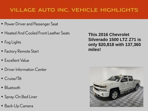 Used 2016 Chevrolet Silverado 1500 LTZ Z71 w/ LTZ Plus Package AWD/4WD image 14