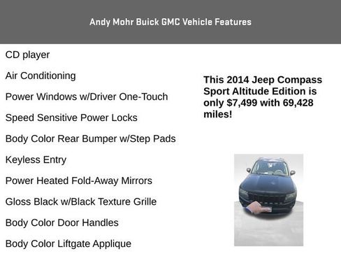 Used 2014 Jeep Compass Sport w/ Power Value Group FWD image 12