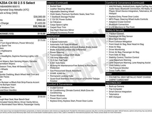 Used 2024 MAZDA CX-50 AWD 2.5 S w/ Cargo Package image 5