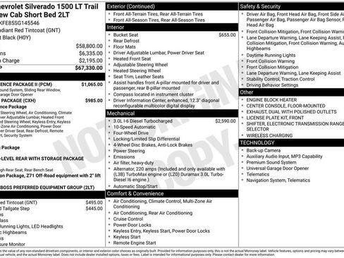 Used 2025 Chevrolet Silverado 1500 LT Trail Boss w/ Convenience Package II AWD/4WD image 18
