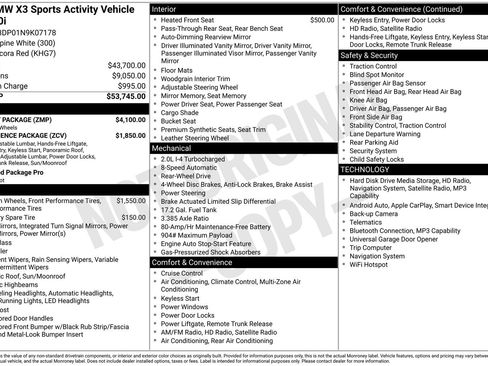 Used 2022 BMW X3 sDrive30i w/ M Sport Package image 9