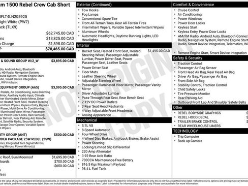 Used 2020 RAM 1500 Rebel w/ Leather & Sound Group w/ 2_W image 16