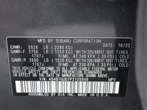 Certified 2023 Subaru Outback Wilderness AWD/4WD image 37
