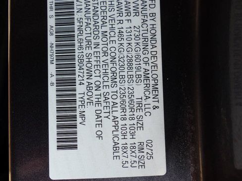 Used 2025 Honda Odyssey EX-L image 15