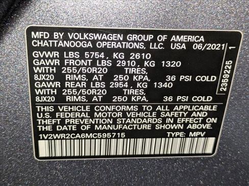 Used 2021 Volkswagen Atlas SE image 26