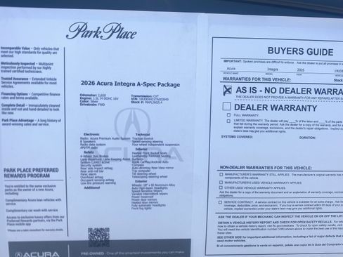 Certified 2026 Acura Integra A-Spec FWD image 31
