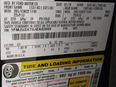 Used 2018 Ford Expedition Limited w/ Equipment Group 302A image 33