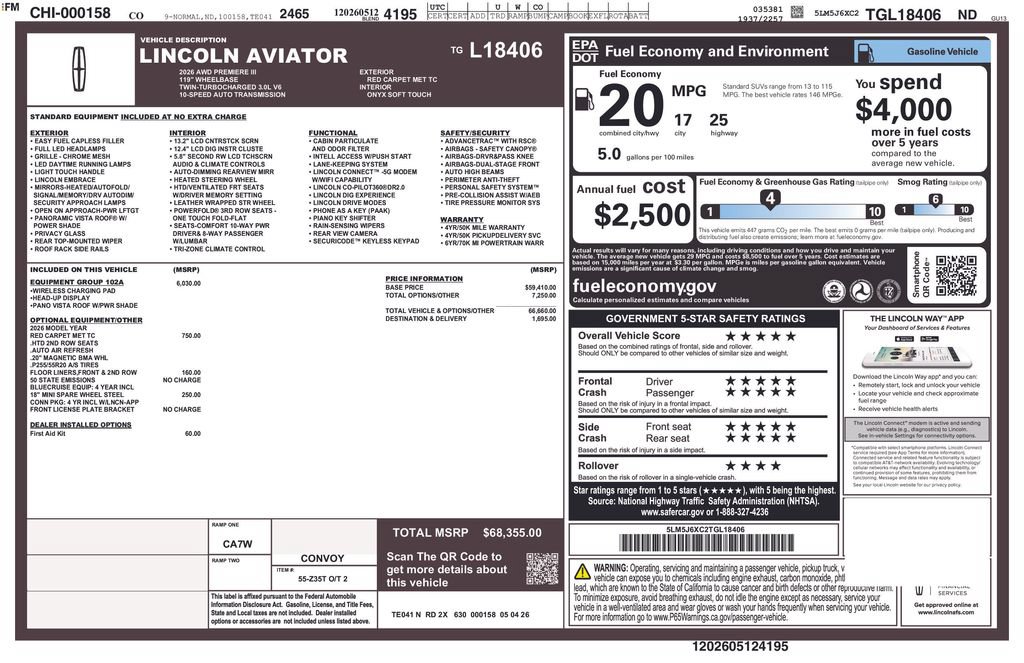 New 2026 Lincoln Aviator AWD image 64