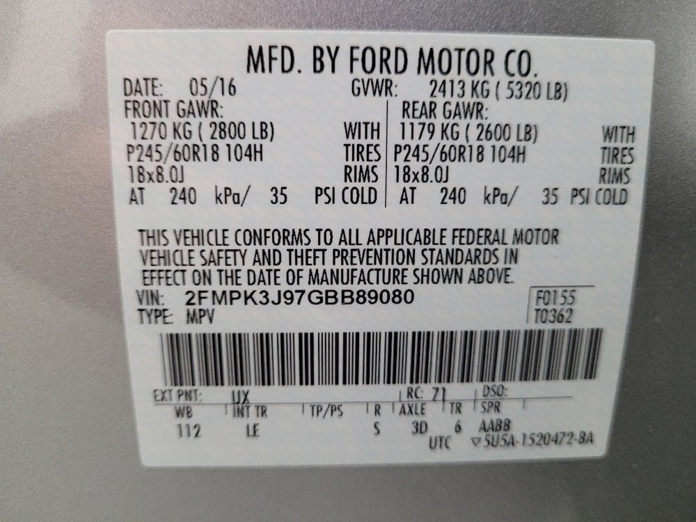 Used 2016 Ford Edge SEL w/ Equipment Group 201A FWD image 33