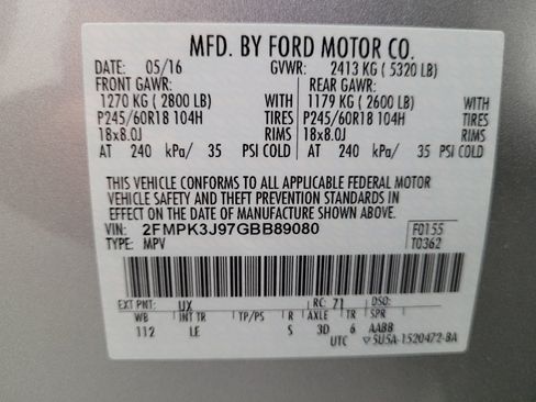 Used 2016 Ford Edge SEL w/ Equipment Group 201A FWD image 33