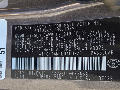 Used 2020 Toyota Camry LE FWD image 13