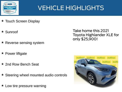 Used 2021 Toyota Highlander XLE FWD image 23
