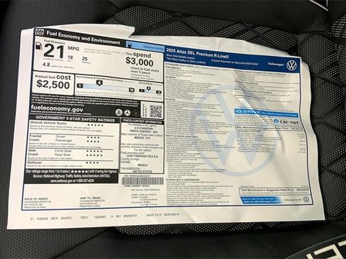 New 2025 Volkswagen Atlas SEL Premium R-Line image 15