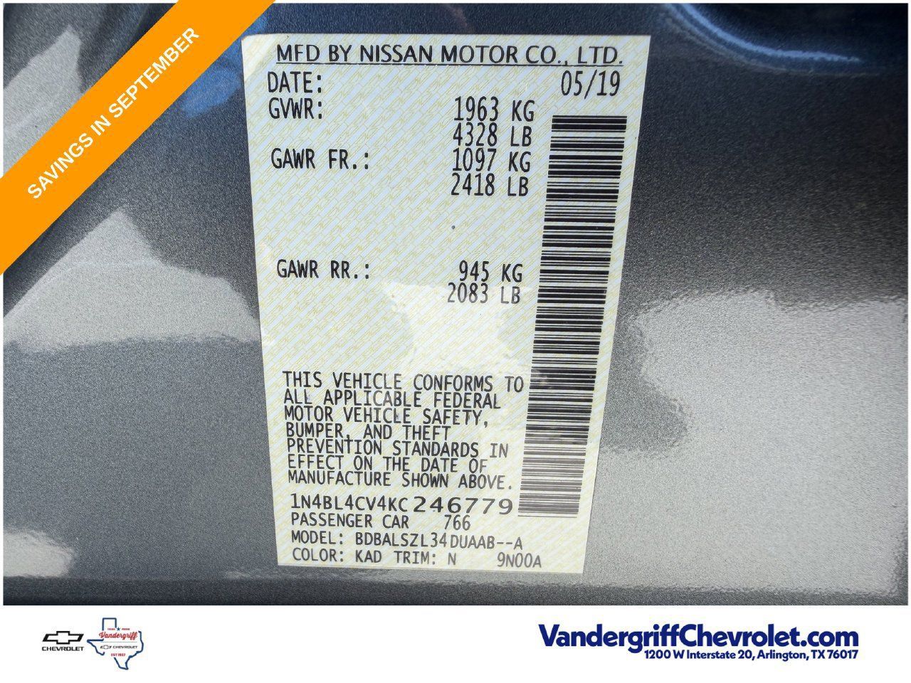 Used 2019 Nissan Altima 2.5 SR w/ SR Premium Package FWD image 28