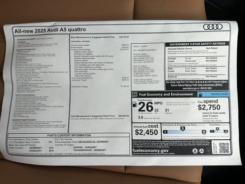 New 2025 Audi A5 2.0T Premium Plus image 33