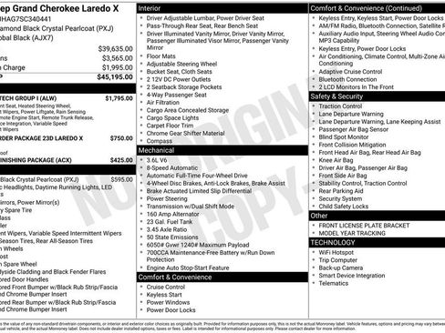 New 2025 Jeep Grand Cherokee Laredo X w/ Luxury Tech Group I AWD/4WD image 32