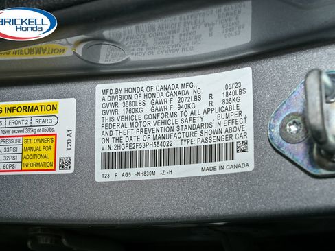 Certified 2023 Honda Civic Sport image 31