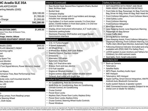 Used 2023 GMC Acadia SLE w/ Elevation Edition AWD/4WD image 5